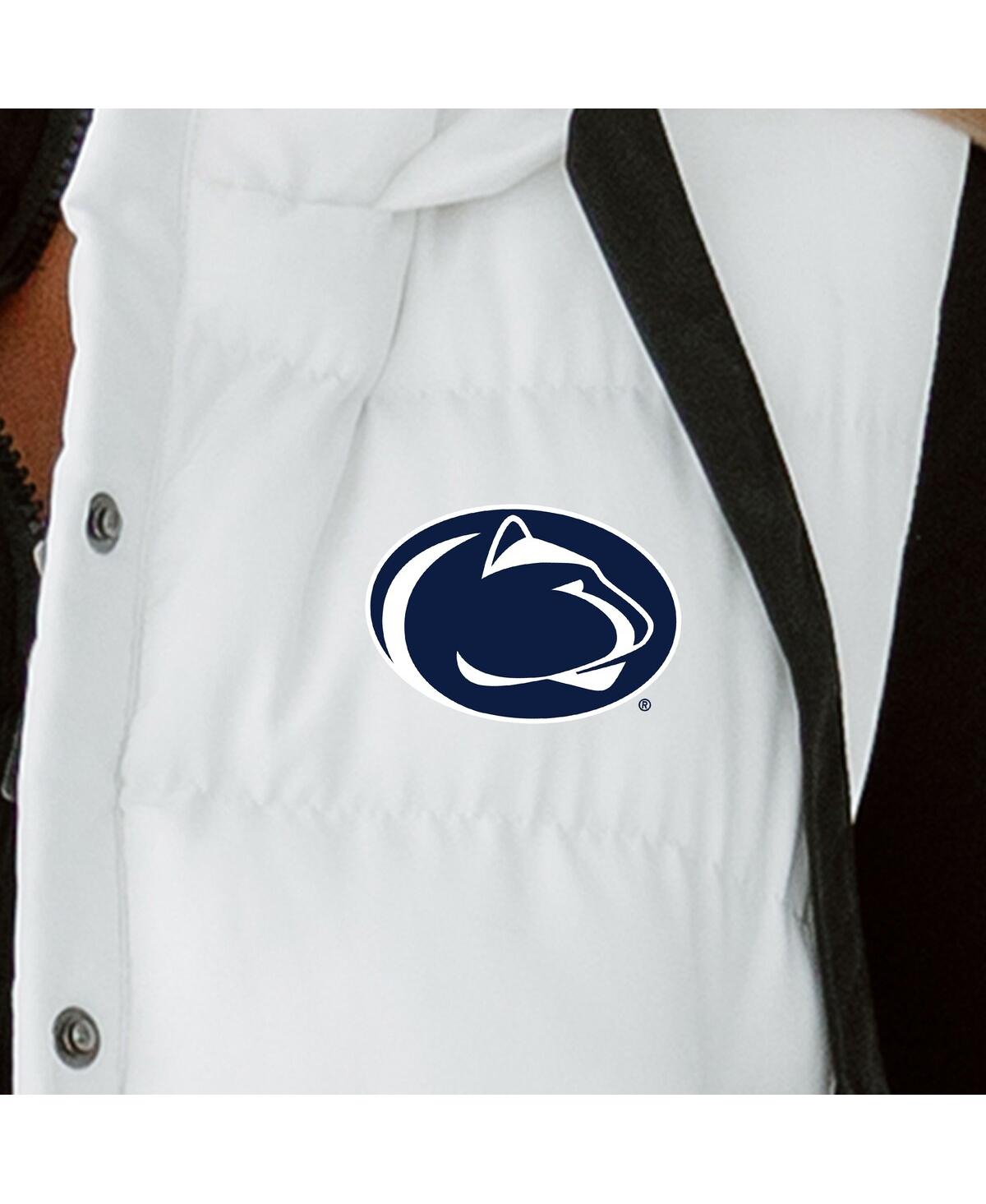 Gameday Couture Women's White Penn State Nittany Lions Hooded Full-Snap Puffer Vest
