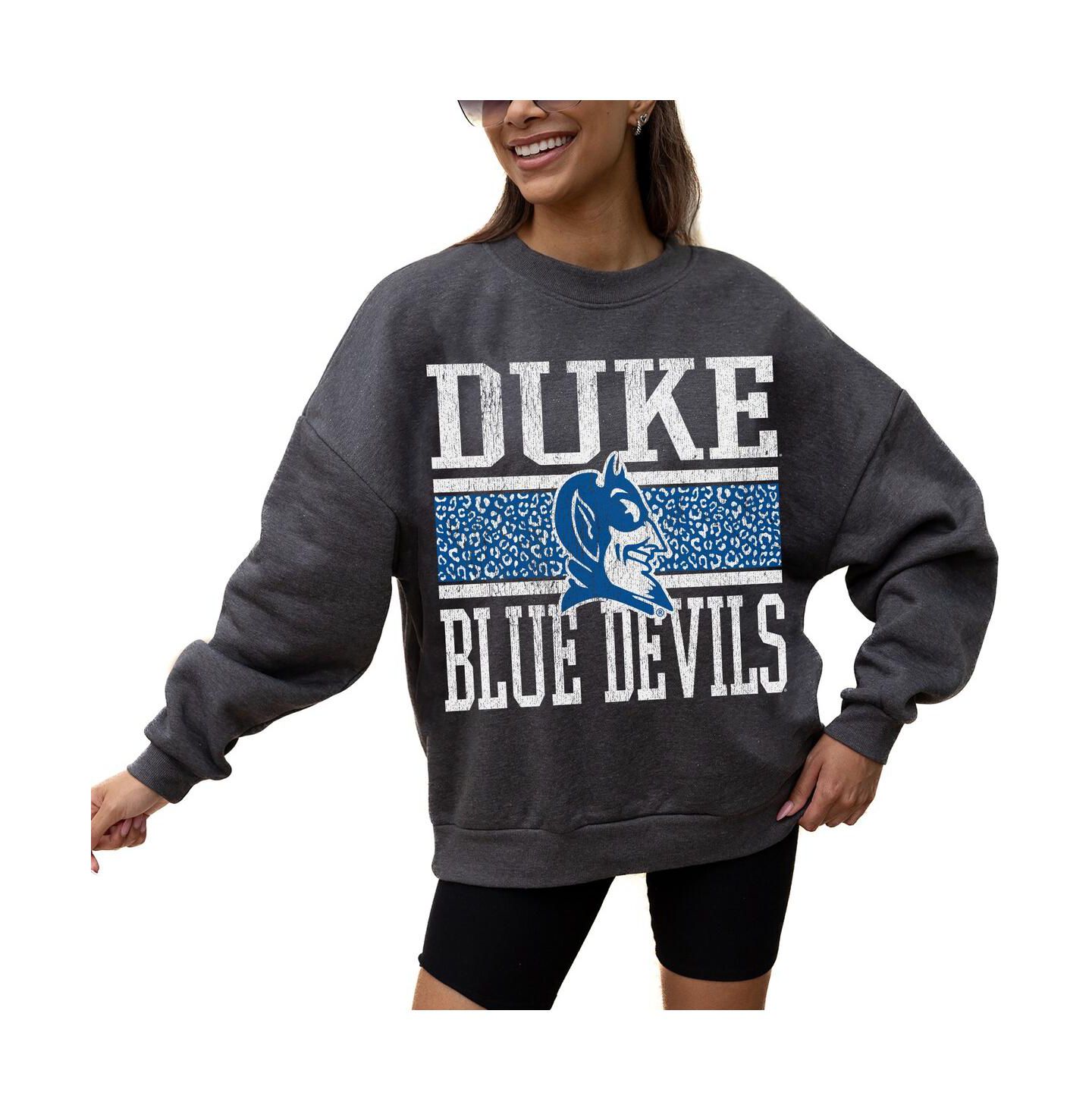 Женская толстовка Gameday Couture Charcoal Duke Blue Devils Premium Fleece Pullover — фото 4