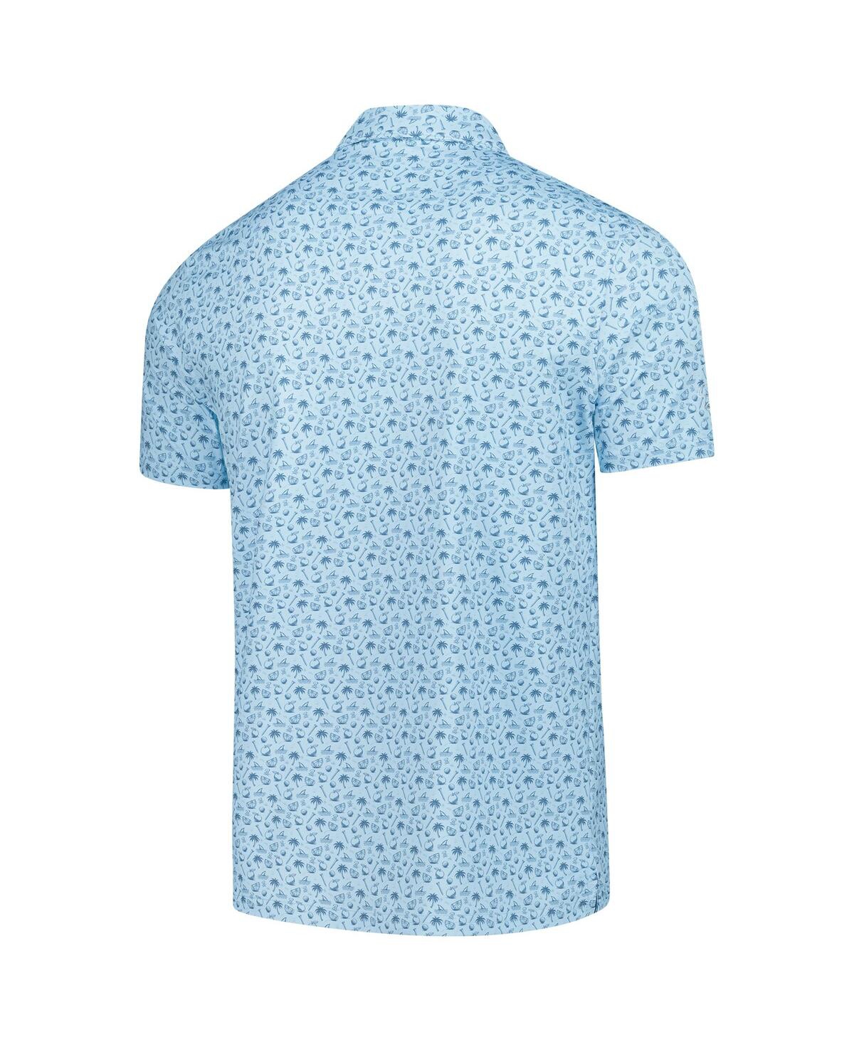 Shop Barstool Golf Men's Light Blue The Players Florida Printed Polo Shirt