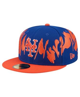 New Era - Men's Royal/Orange New York Mets Retro Pattern 59FIFTY Fitted Hat