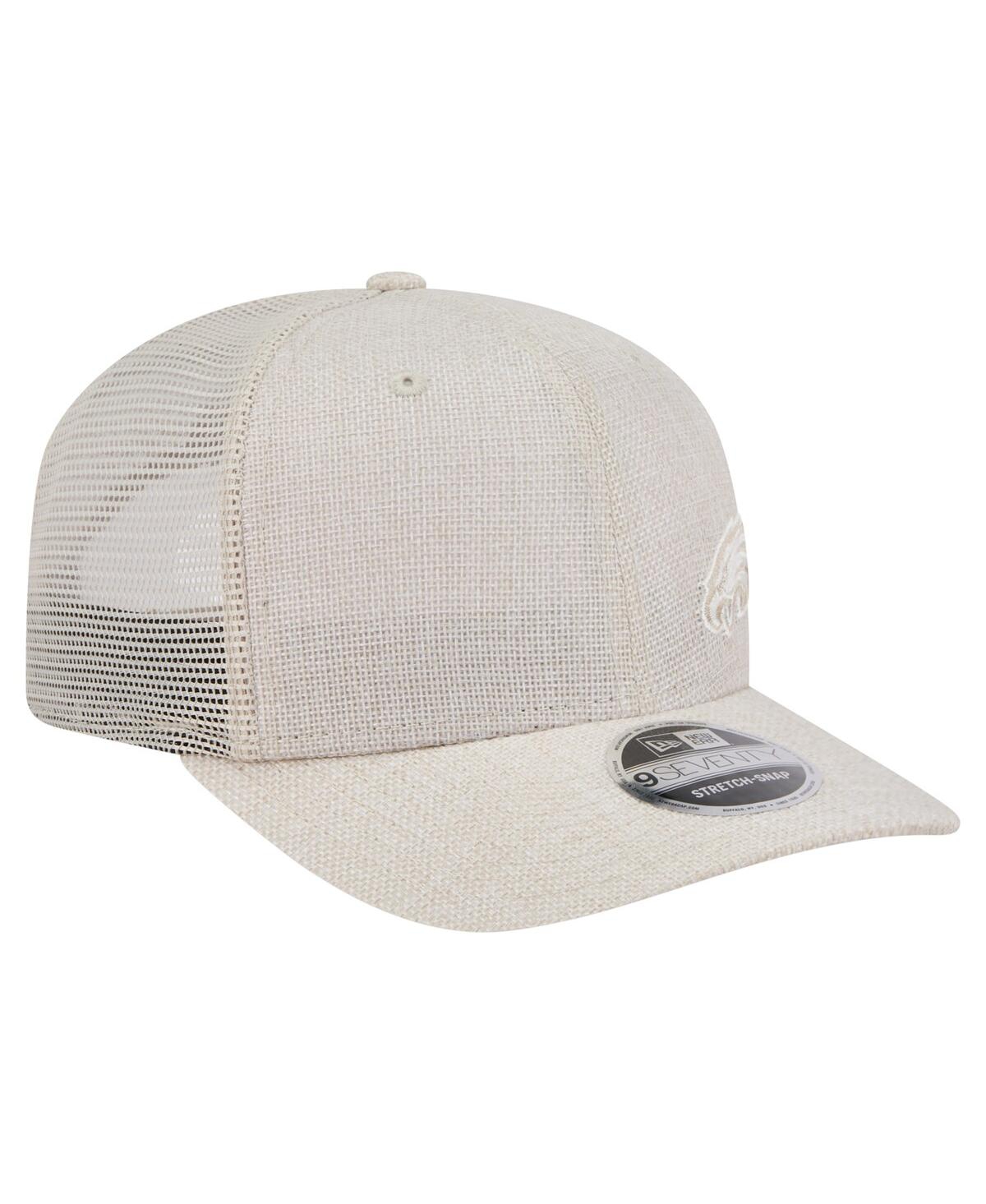 NEW ERA MEN'S NATURAL PHILADELPHIA EAGLES FLAWLESS 9SEVENTY STRETCH-SNAP HAT 