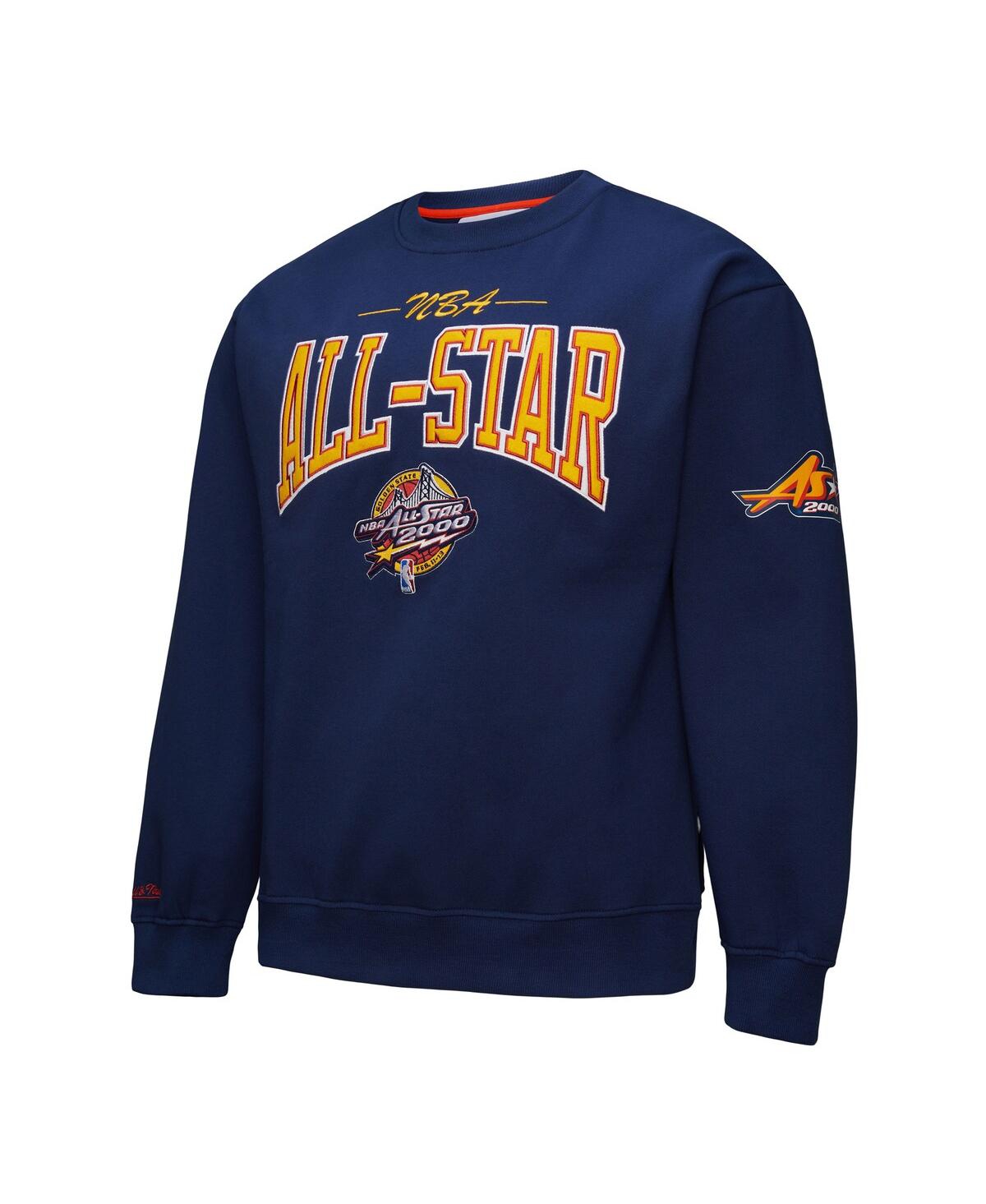Shop Mitchell & Ness Men's And Women's Navy 2000 Nba All-star Game Throwback Pullover Sweatshirt