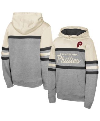 Mitchell & Ness - Men's Cream Philadelphia Phillies Head Coach Pullover Hoodie