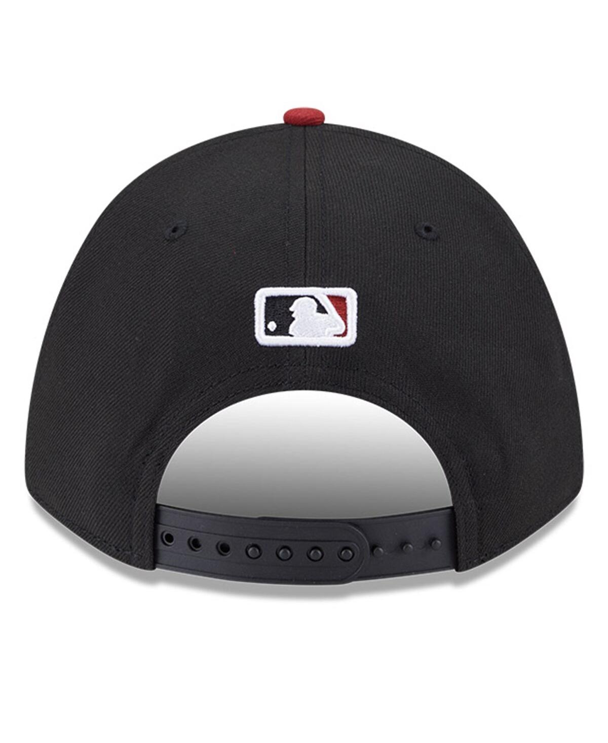 NEW ERA MEN'S BLACK/RED ARIZONA DIAMONDBACKS PLAYER REPLICA 9FORTY ADJUSTABLE HAT 
