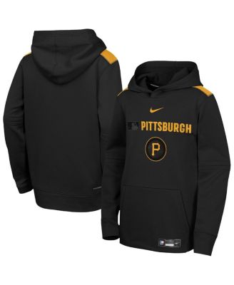 Nike - Big Boys and Girls Black Pittsburgh Pirates City Connect Authentic Collection Performance Pullover Hoodie
