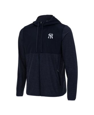 Antigua - Men's Navy New York Yankees Sway Full-Zip Hoodie