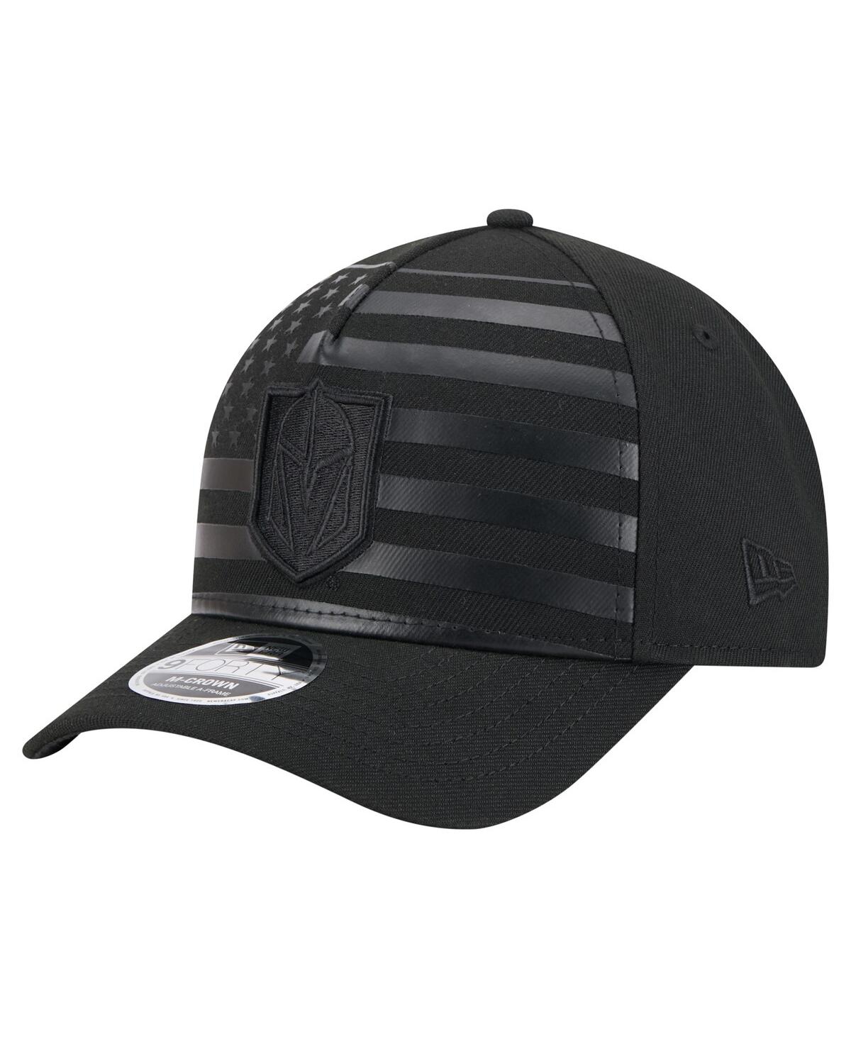 Men'sÂ Black Vegas Golden Knights Game Day Stealth Flag 9FORTY A-Frame Adjustable Hat - Black