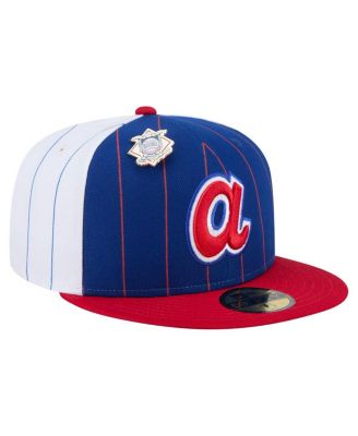 Men's Blue Atlanta Braves Pinstripe 59FIFTY Fitted Hat