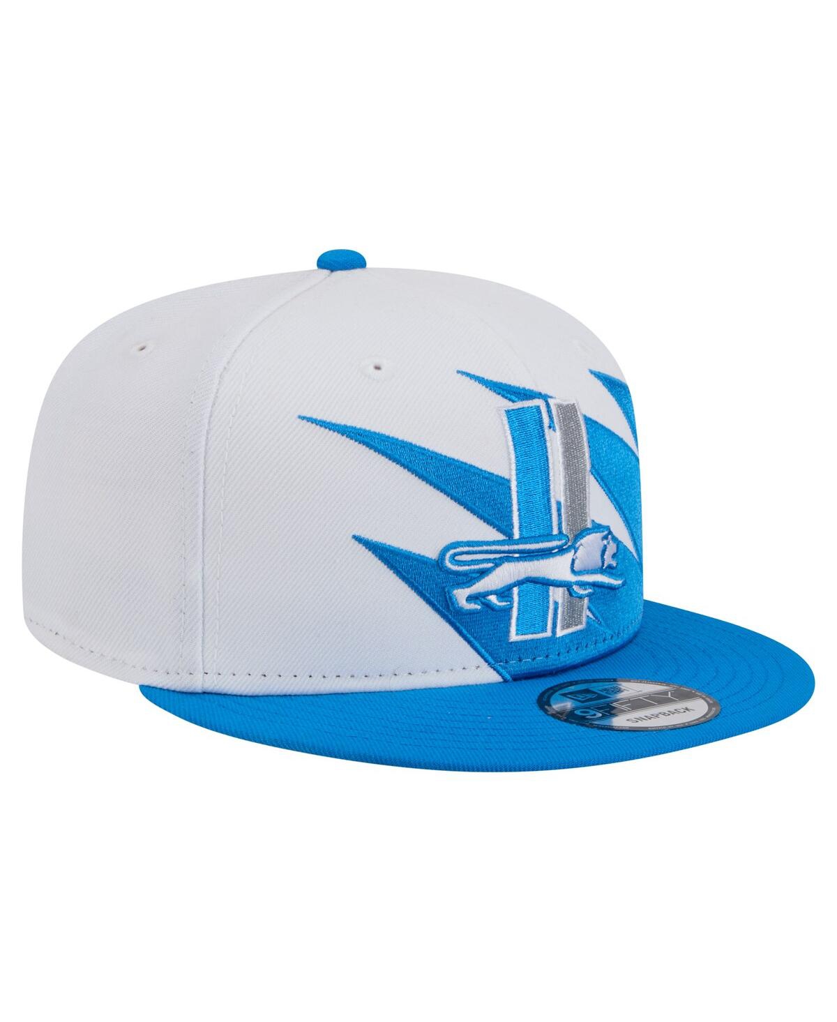 NEW ERA MEN'S BLUE DETROIT LIONS THROWBACK JAGGED 9FIFTY SNAPBACK HAT 