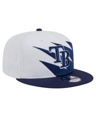 Men's Navy/White Tampa Bay Rays Jagged 9FIFTY Snapback Hat