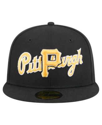 Men's Black Pittsburgh Pirates Overlap 59FIFTY Fitted Hat