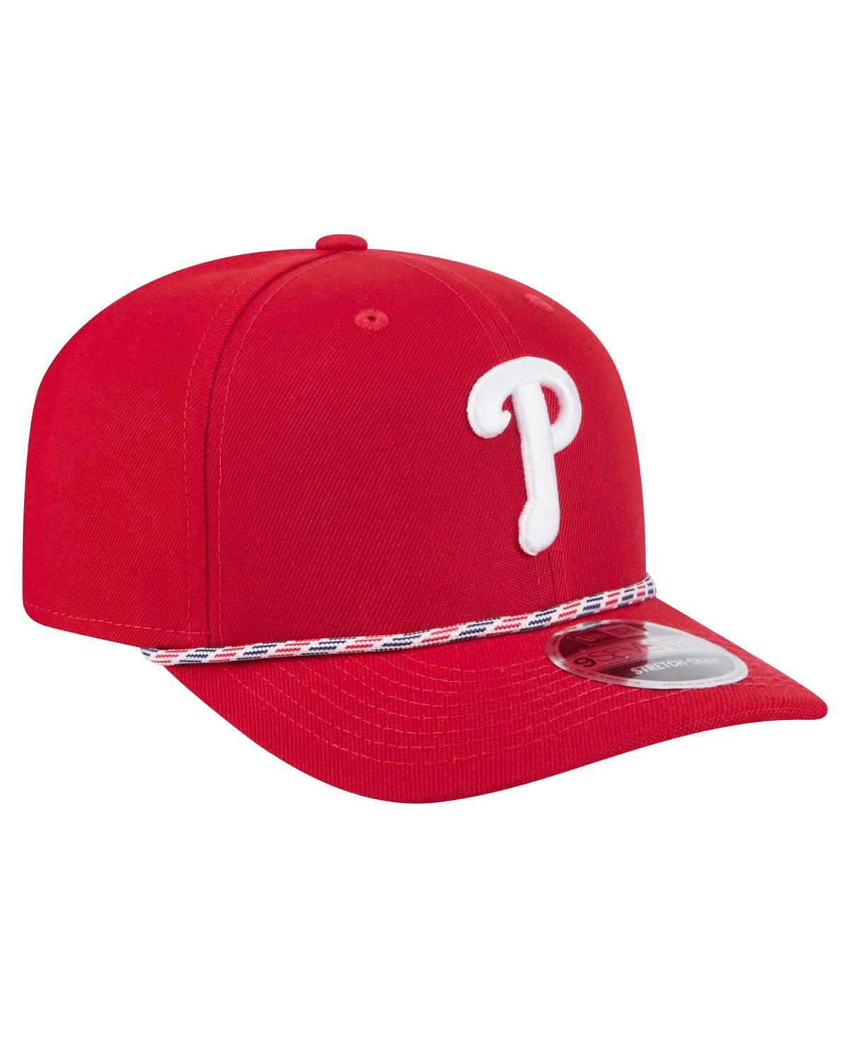 NEW ERA MEN'S RED PHILADELPHIA PHILLIES MULTI-ROPE 9SEVENTY STRETCH-SNAP HAT 
