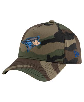 New Era - Men's Camo Toronto Blue Jays Woodland Team Pop 9FORTY A-Frame Adjustable Hat