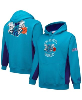 Mitchell & Ness - Men's Teal Charlotte Hornets Hardwood Classics Team Origins Fleece Pullover Hoodie