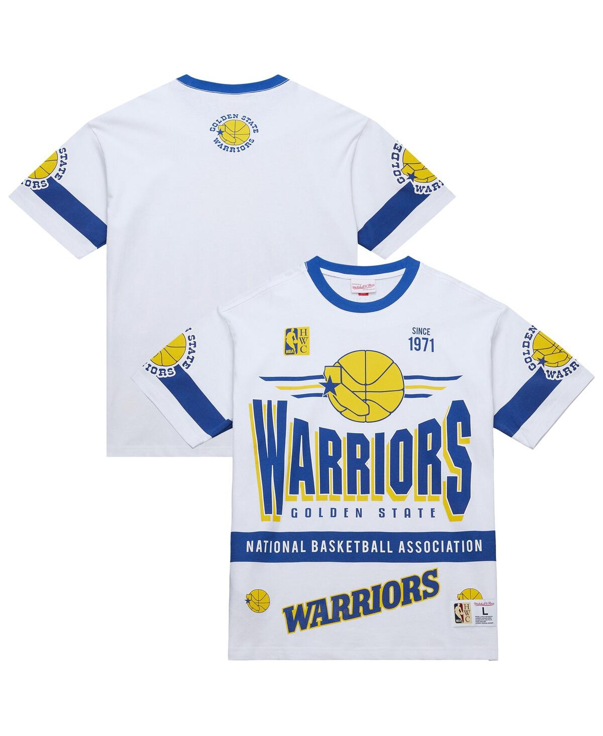 Mitchell & Ness Men's And Women's White Golden State Warriors Hardwood Classics Vintage Team Origins Premium T-shirt In White
