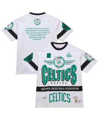 Mitchell & Ness - Men's and Women's White Boston Celtics Hardwood Classics Vintage Team Origins Premium T-Shirt
