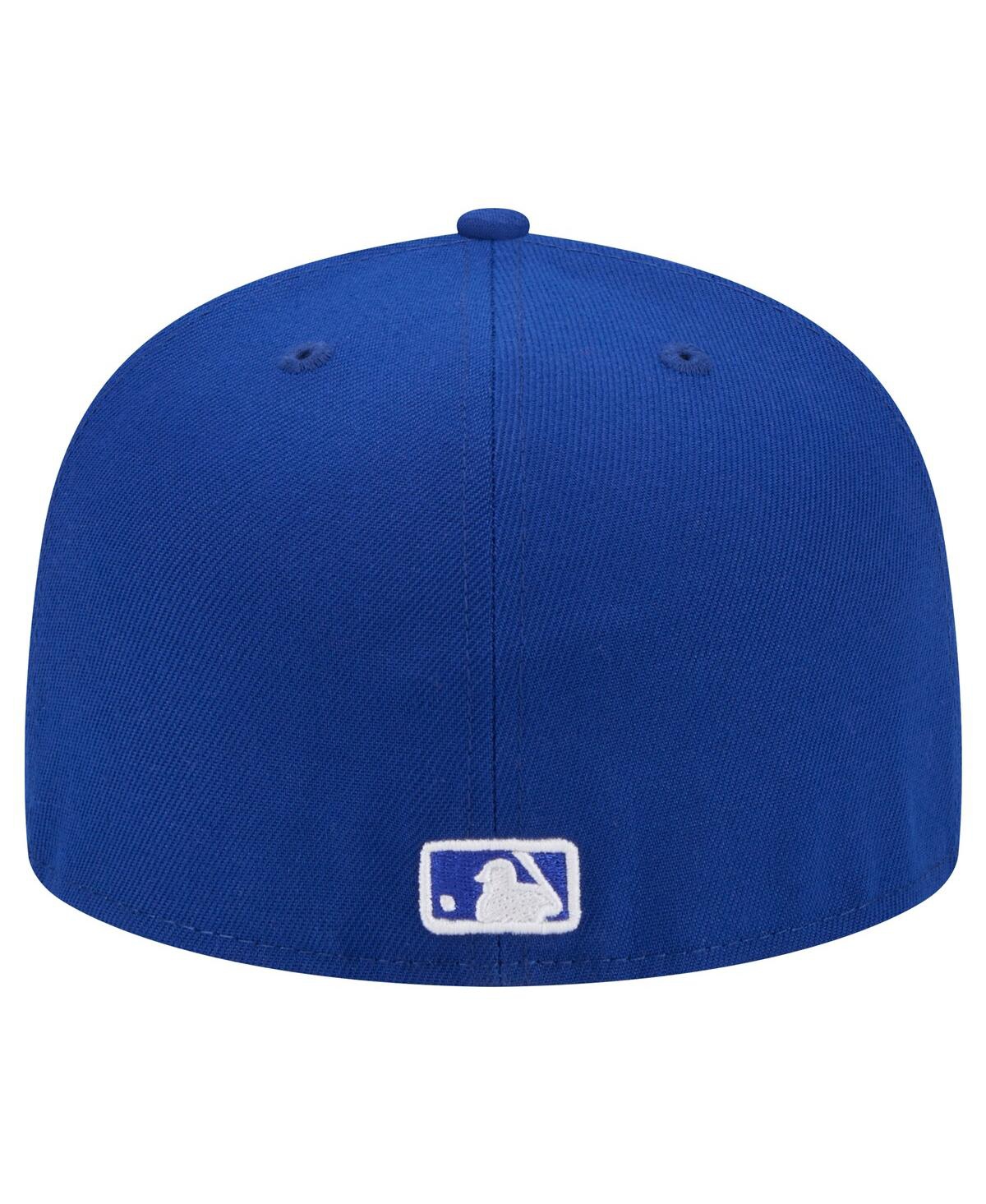 New Era Men's Royal Miami Marlins White Logo 59fifty Fitted Hat In Royal