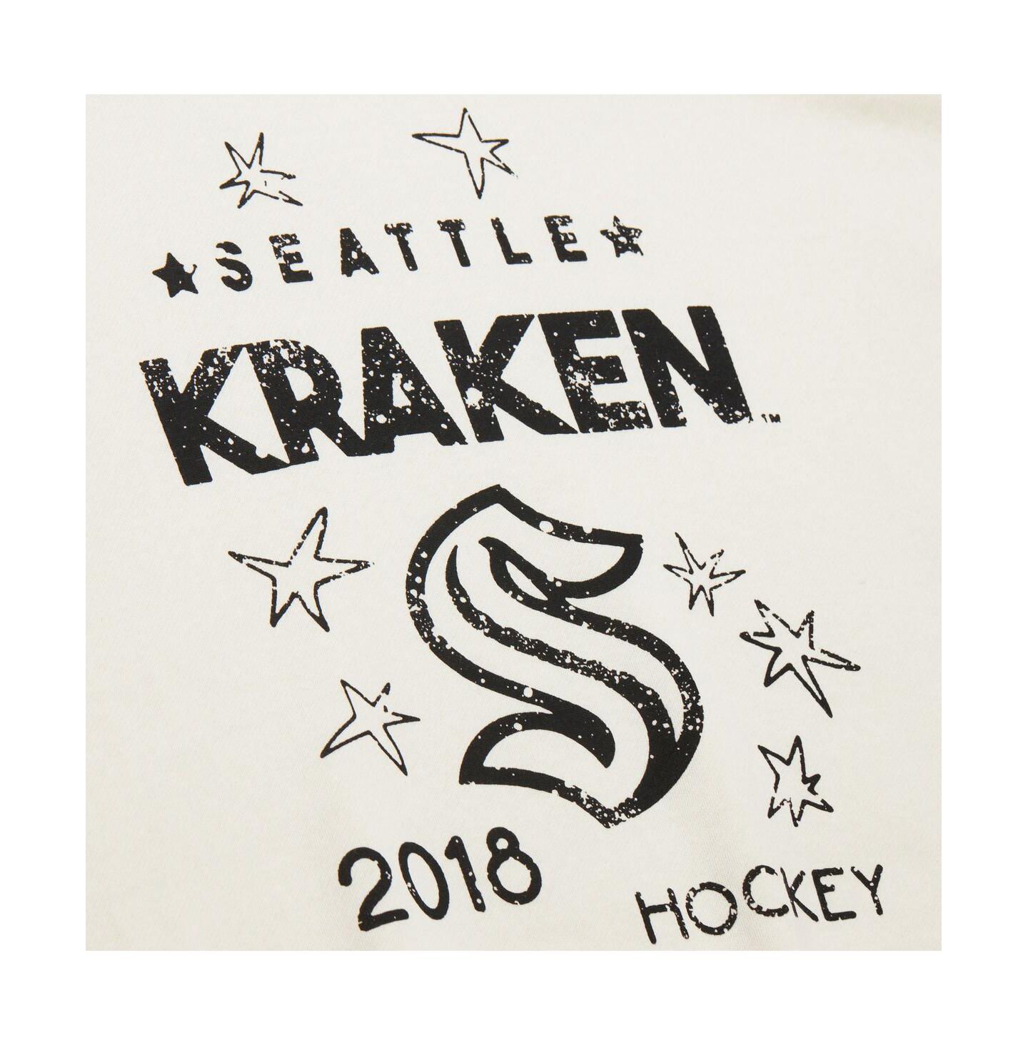 Женская толстовка Mitchell & Ness Cream Seattle Kraken Logo 3.0 Pullover — фото 4