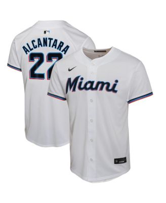 Nike - Big Boys and Girls Sandy Alcantara White Miami Marlins Home Game Player Jersey