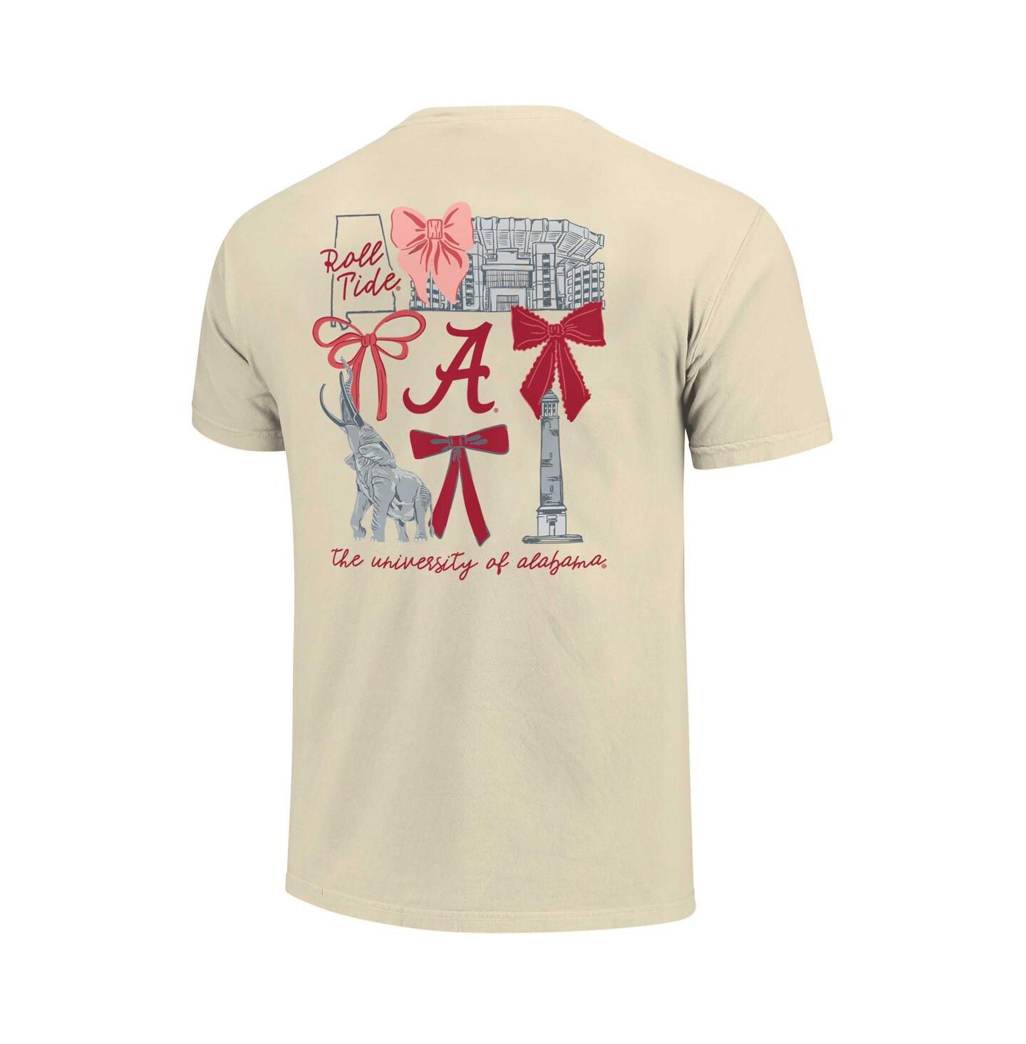 Женский топ Comfort Colors Natural Alabama Crimson Tide — фото 2