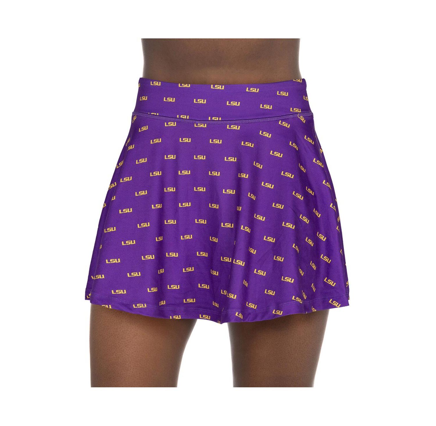 Women's Purple LSU Tigers All-Over Print Flowy Skort