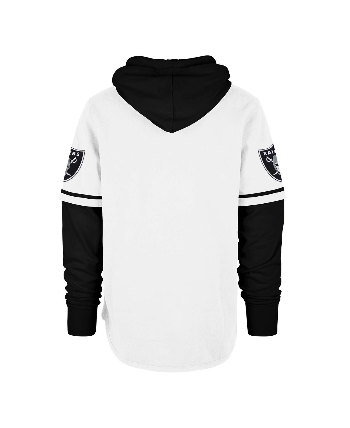 47 Brand Men's White Las Vegas Raiders Trifecta Shortstop Pullover Hoodie In White