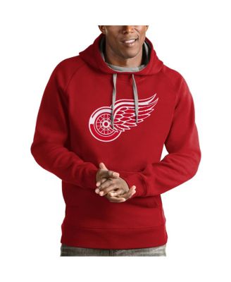 Antigua - Men's Red Detroit Red Wings Logo Victory Pullover Hoodie