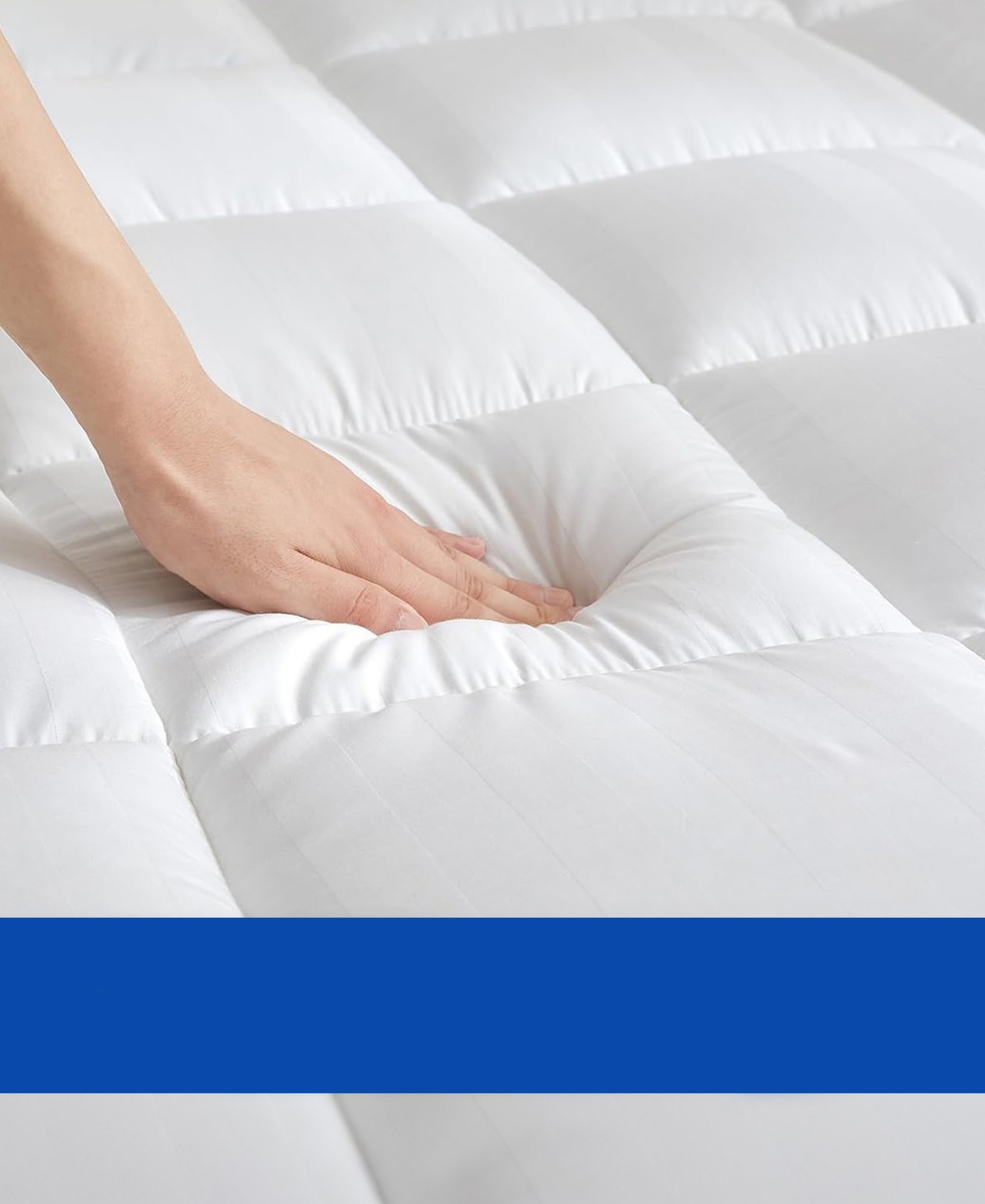 Payton Fluffy Soft Cotton Mattress Topper, Twin In White