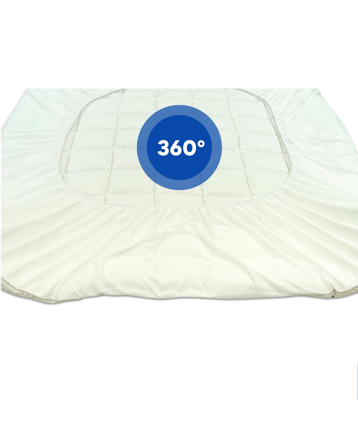 Payton Quilted Mattress Pad With Cover, Twin In White