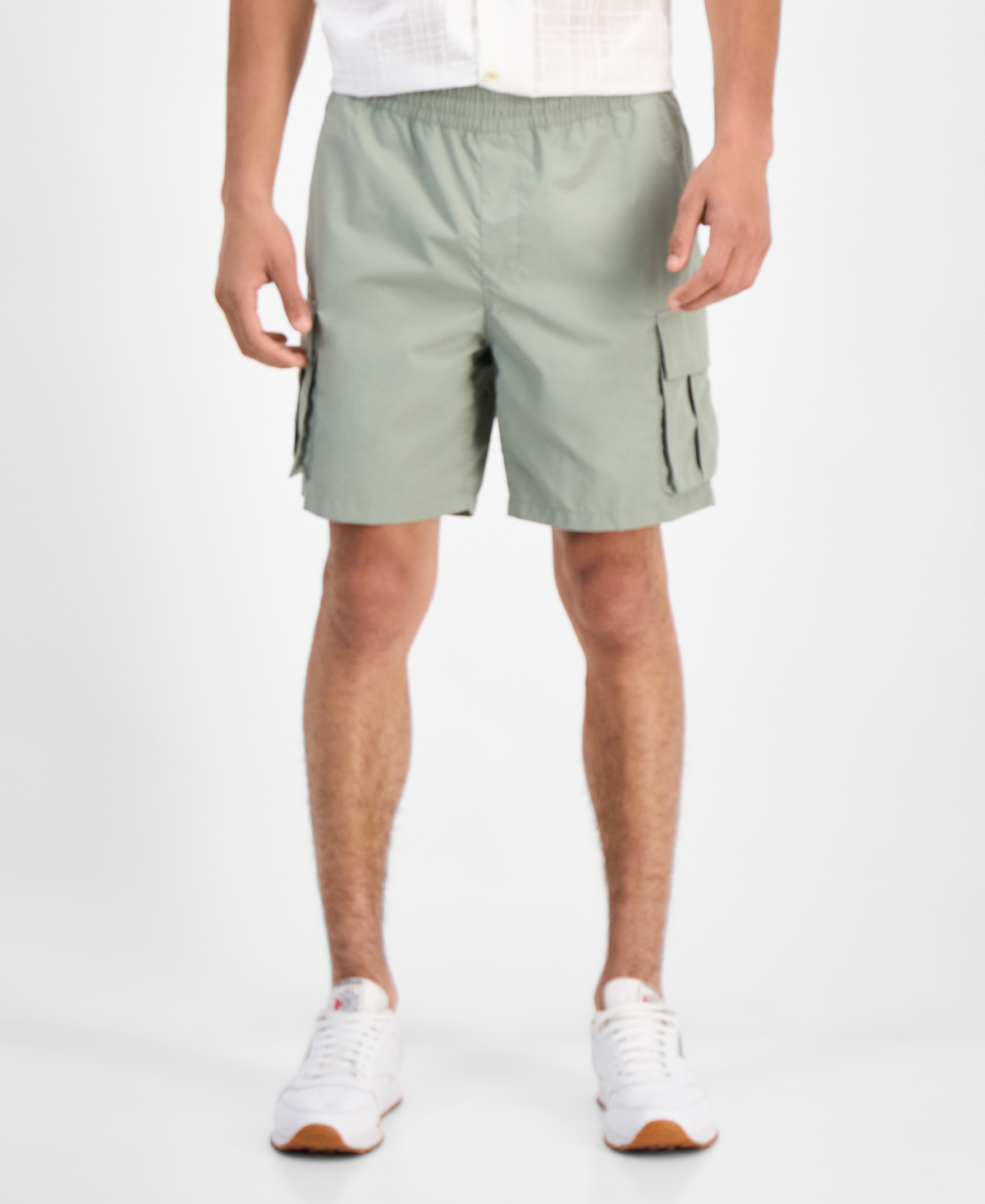 Men's Nylon 7" Cargo Shorts, Exclusively at Macy's - Blue Hail