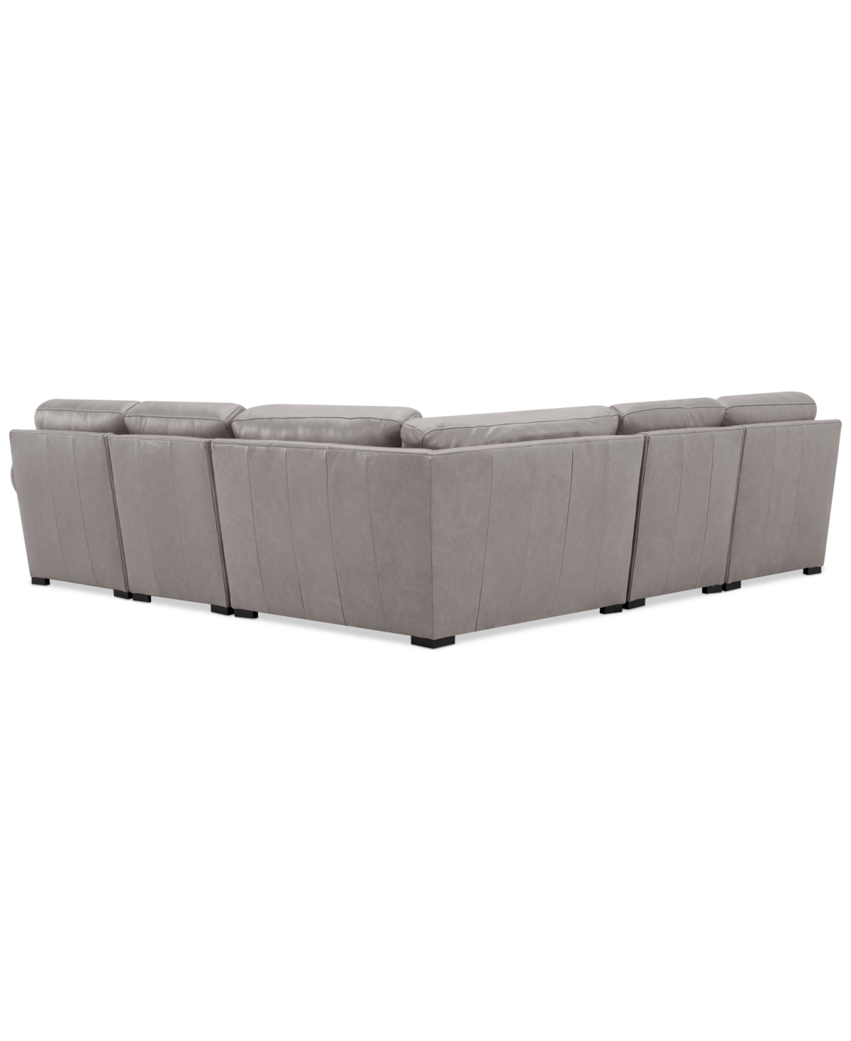 Macy's Radley Roll Arm 117" 5-pc. Leather Wedge Corner L Sectional, Exclusively At