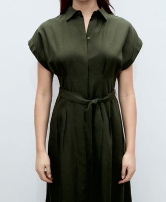 Women's Linen and Lyocell-Blend Shirt Dress