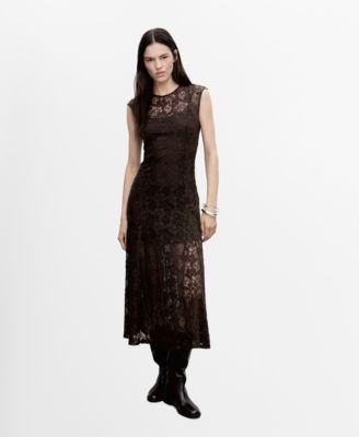 MANGO - Women's A-Line Lace Dress
