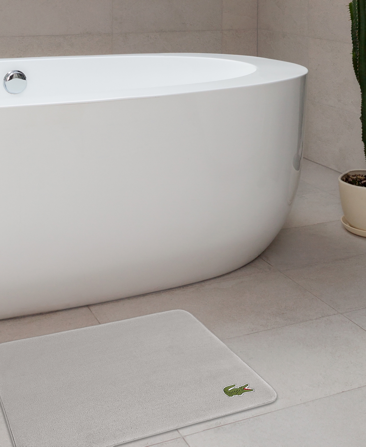 Lacoste Home Crocodile Memory Foam Bath Rug, 19" X 30"