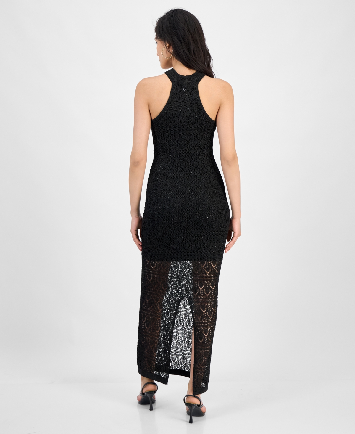 Guess Cynthia Sequin Keyhole Maxi Dress