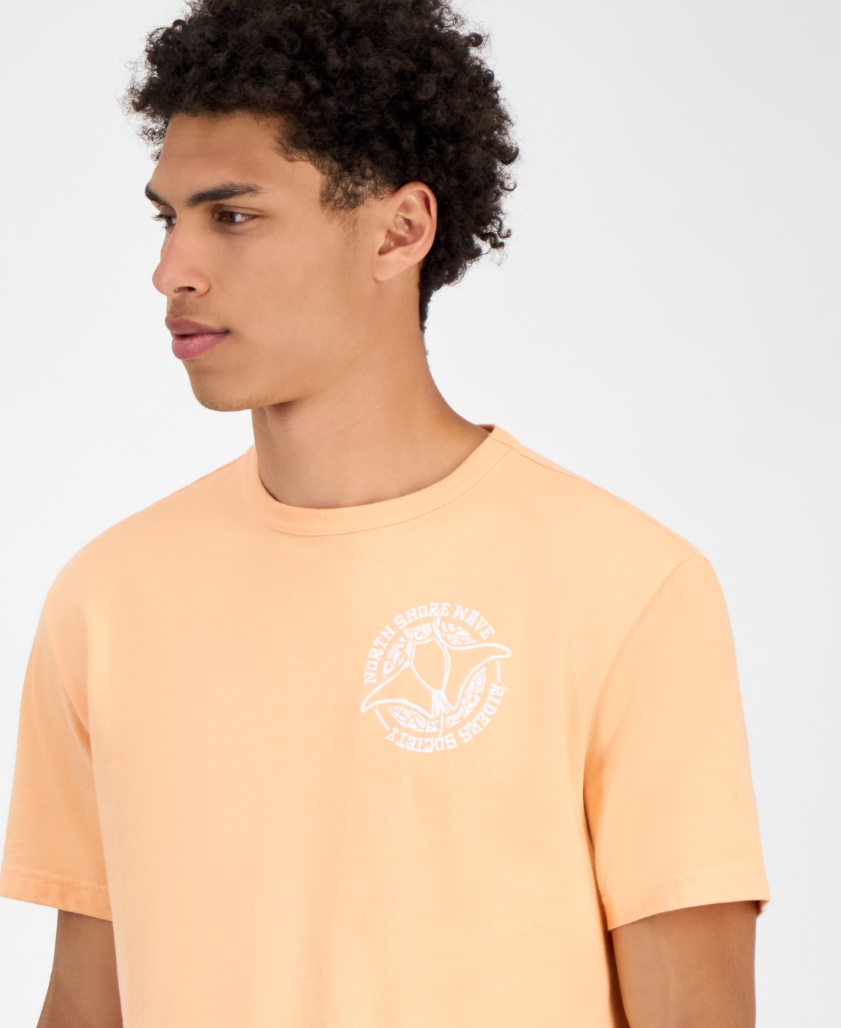SUN + STONE MEN'S SHORT SLEEVE MANTA RAY GRAPHIC CREWNECK T-SHIRT, EXCLUSIVELY AT MACY'S 