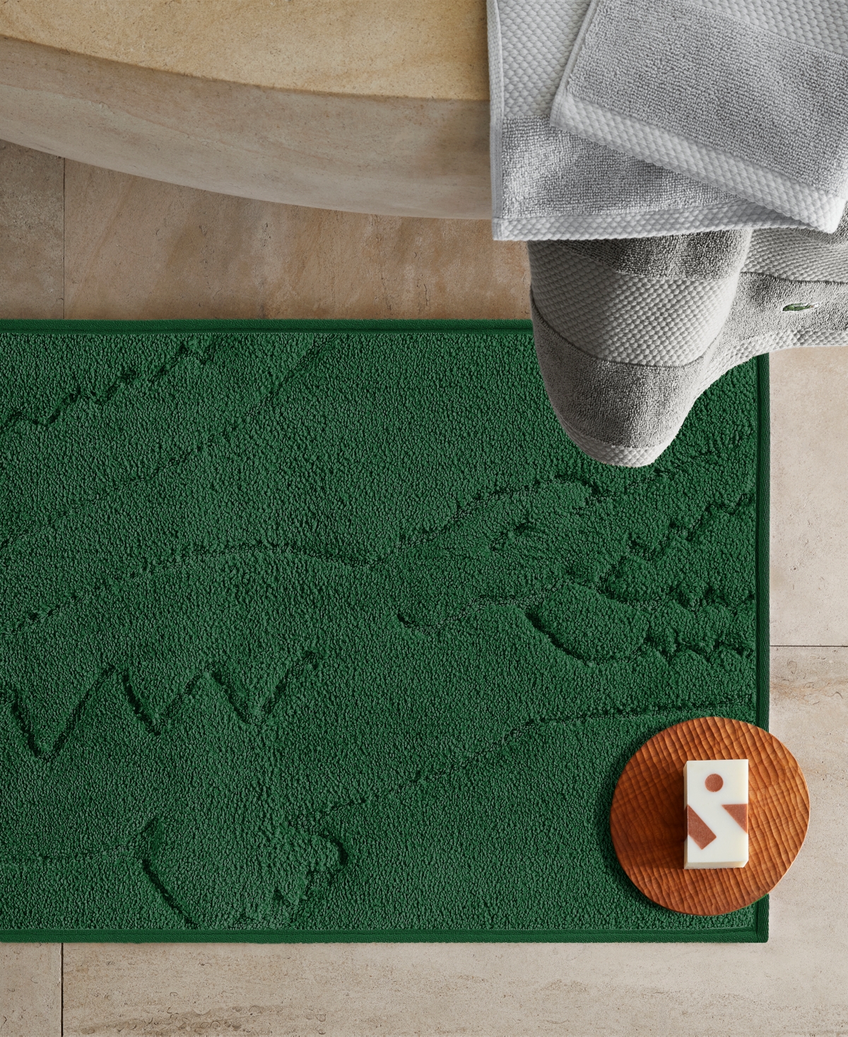 Lacoste Home Heritage Anti-microbial Bath Rug, 20" X 32"