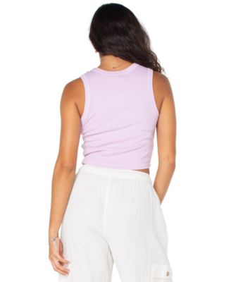 Juniors' Roxify Ribbed Logo Cropped Tank Top