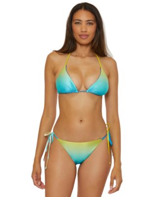 Womens West Palm Reversible Triangle Bikini Top Side Tie Bottoms