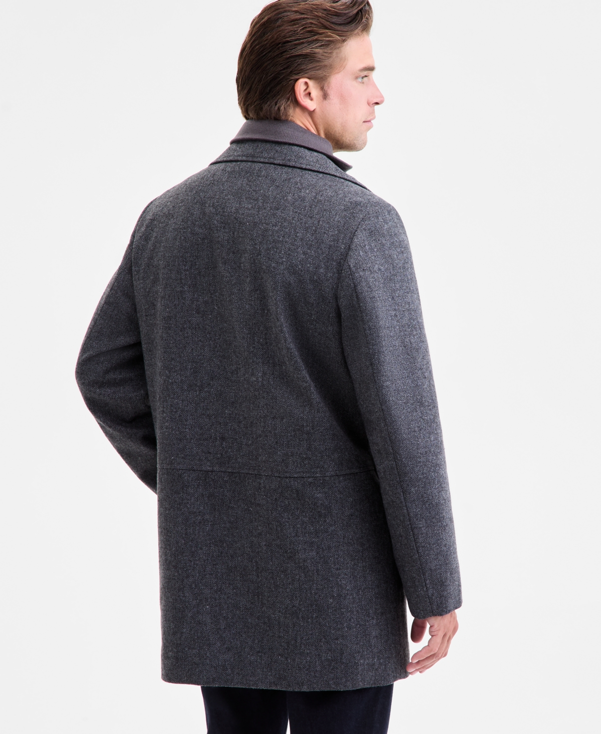 Calvin Klein Men's Classic-fit Coleman Overcoat In Gray