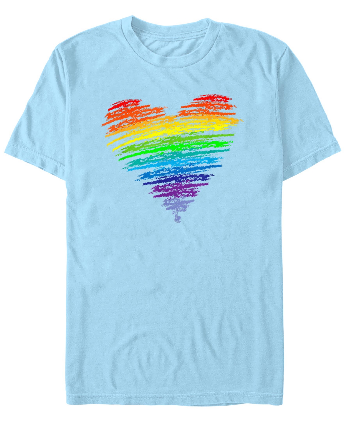 Men's Love Wins Rainbow Pride Short Sleeve T-Shirt - Light Blue