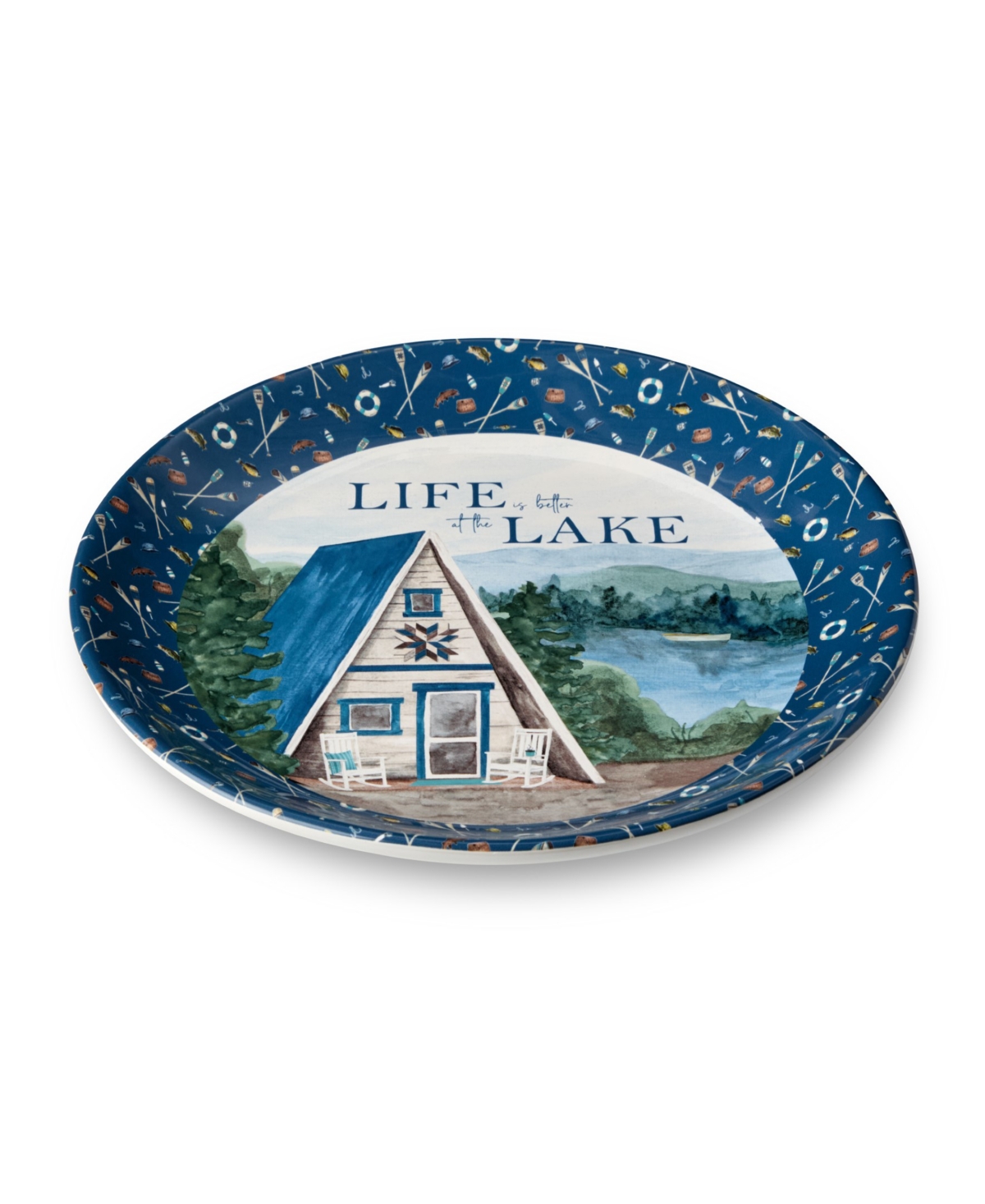 Certified International Wake At The Lake Round Platter In Miscellaneous