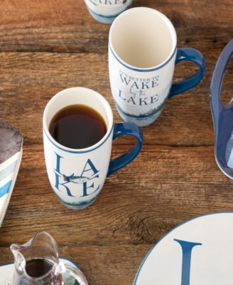 Wake At The Lake 4-Pc. Mugs, Service For 4