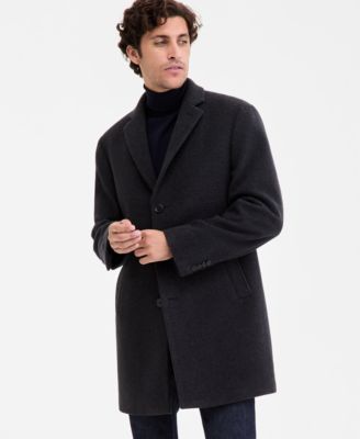 Men's Prosper Wool-Blend Slim Fit Overcoat