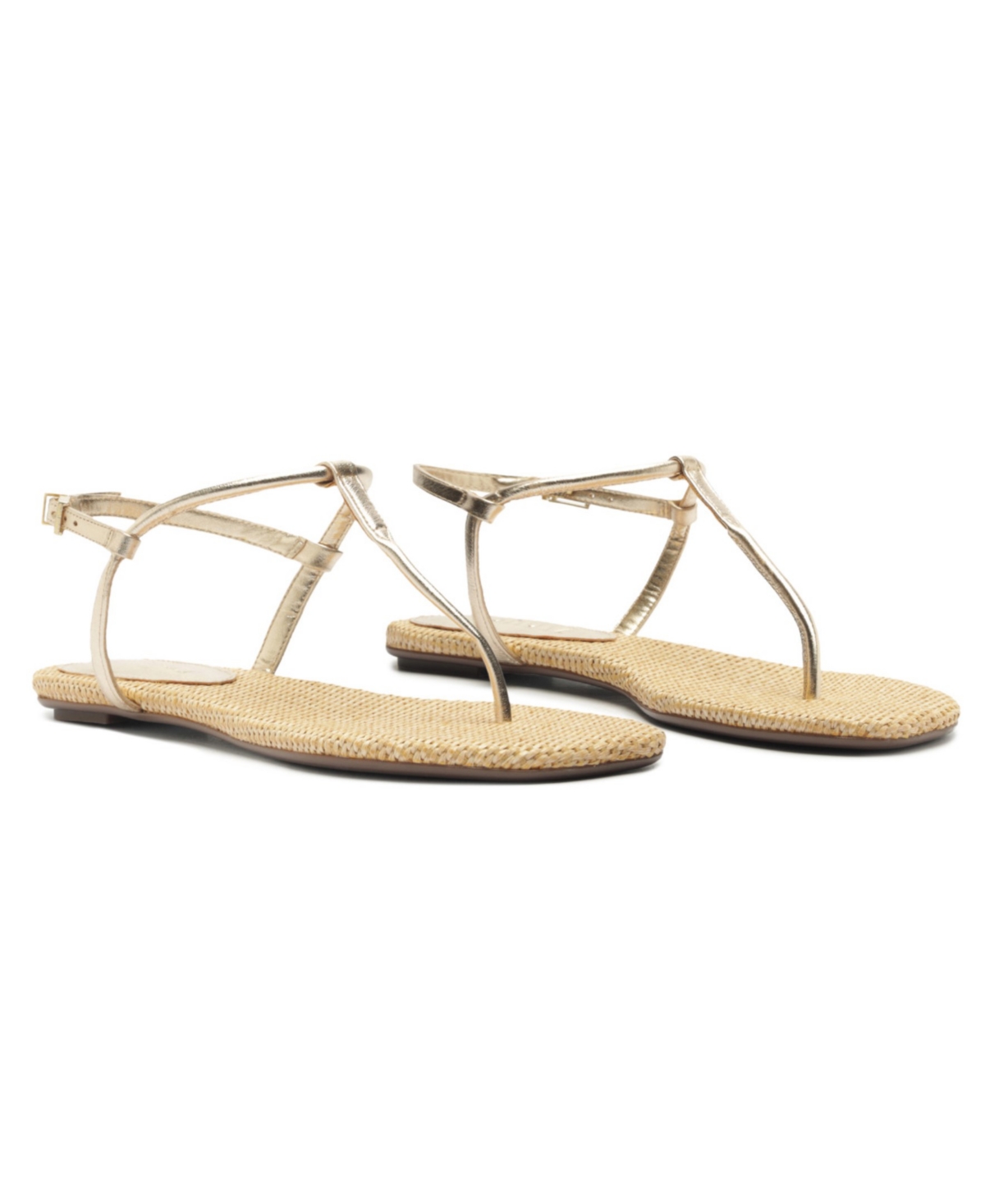 SCHUTZ WOMEN'S ELSHA ROUND TOE FLAT SANDALS 