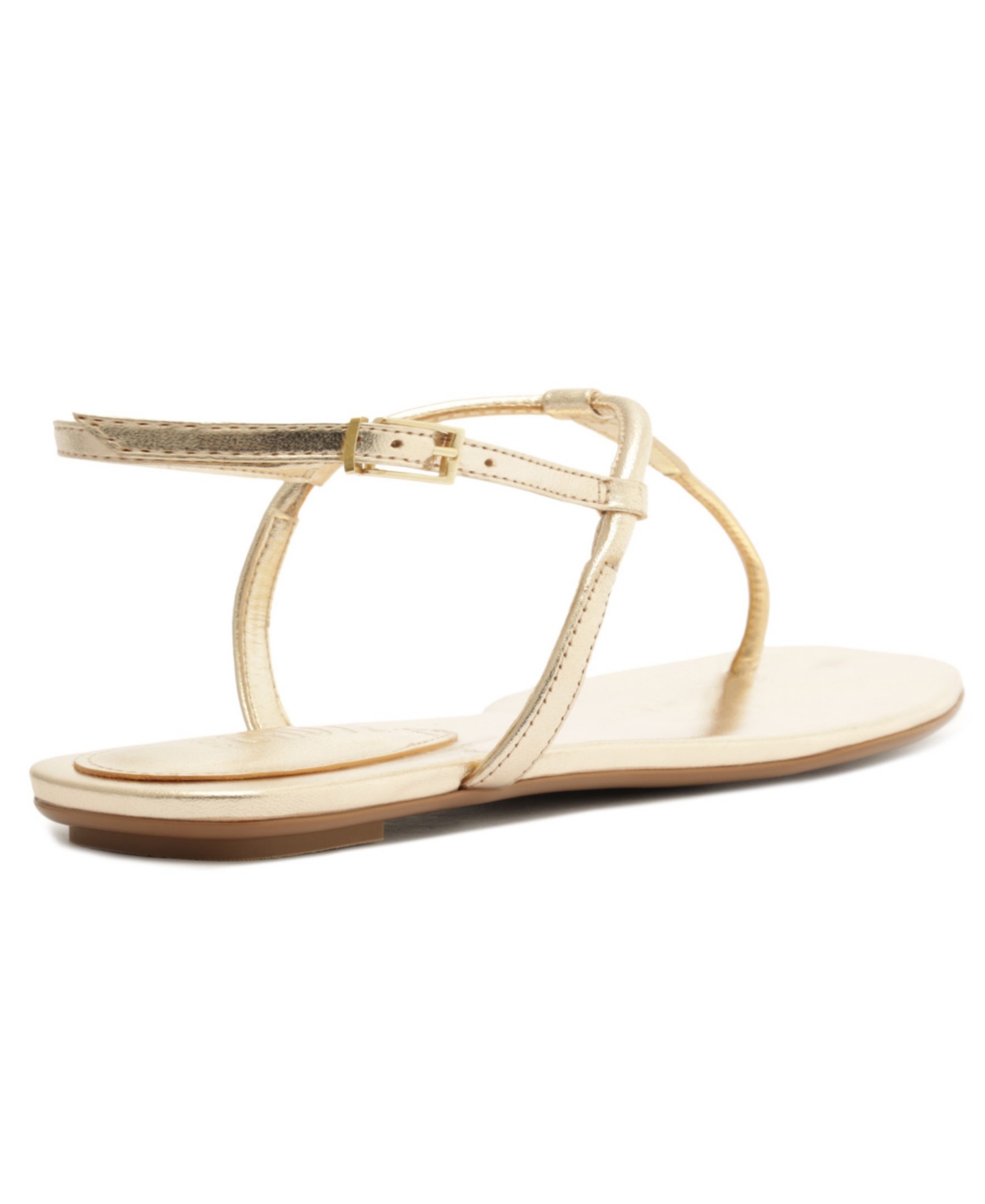 Shop Schutz Women's Elsha Round Toe Flat Sandals In Rose Gold