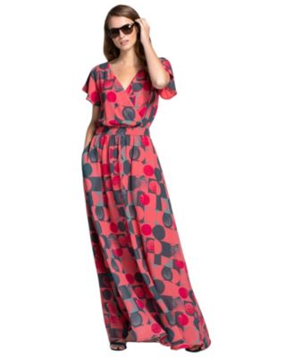 Women's Chiffon Wrap Top Maxi Dress