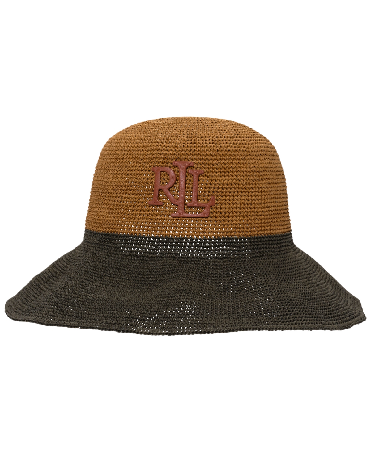 RALPH LAUREN COLOR BLOCK CROCHET BUCKET HAT 