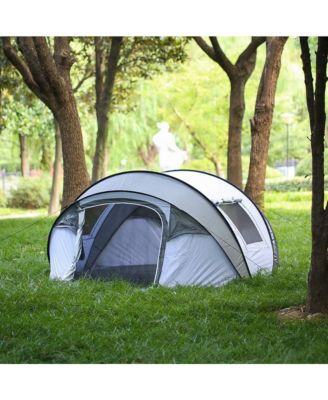 Camping Instant Tent, 6 Person Pop Up Tent, Water Resistant Dome Tent, Easy Setup for Camping Hiking and Outdoor, Portable Tent with Carry Bag, for 3 Seasons