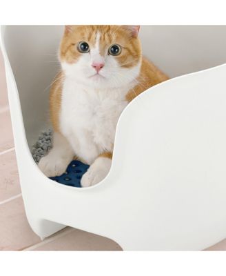 Paw Trax: High Wall Litter Box - White/Blue